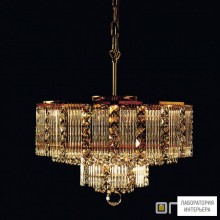 Orion LU 2284 5 40 gold (5xE14) — Потолочный подвесной светильник Classic round crystal chandelier, dia. 40cm, 24K gold plated