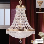 Orion LU 2385 6 42 gold (6xE14) — Потолочный подвесной светильник Empire Crystal Chandelier with satin diffused cut glass, 6 lamps, 24K gold plated