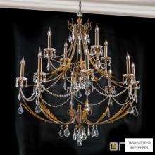 Orion LU 2407 8+4 silber-gold (12xE14) — Потолочный подвесной светильник Miramare chandelier, silver-gold finish, 12 lamps, without shades