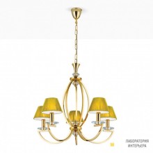 Orion LU 2412 5 gold 4463 gold (Strass) — Потолочный подвесной светильник Avala Chandelier, 5 lamps, 24K gold plated and gold shades