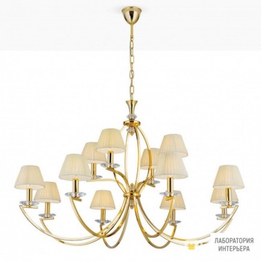 Orion LU 2412 8+4 gold 4469 champ (Strass) — Потолочный подвесной светильник Avala Chandelier, 12 lamps, 24K gold plated and champagne shades