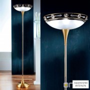 Orion Stl 12-1099 1 gold-matt 468 klar-matt — Напольный светильник Opaldesign floor lamp,  brushed gold finish with frosted glass and crystal decor