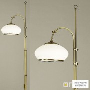 Orion Stl 12-937 1 Patina 386 opal-Patina — Напольный светильник Empire floor lamp, with adjustable shade, antique brass finish