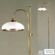 Orion Stl 12-983 1 Patina 413 opal Patina — Напольный светильник Landhaus floor lamp, Antique Brass finish with white opal glass