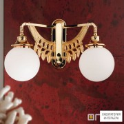 Orion WA 2-1104 2 gold 149 opal sm (2xE14) — Настенный накладной светильник Adele Wall Light, 2 lamps, 24K gold plated, with opal glasses