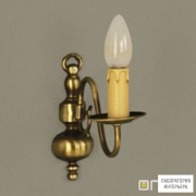 Orion WA 2-423 1 Patina — Настенный накладной светильник Simple flemish wall light, 1 lamp, antique brass finish