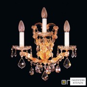 Orion WA 2-484 3 MT-gold A (3xE14) — Настенный накладной светильник Maria Theresia crystal wall light, 3 lamps, 24K gold plated