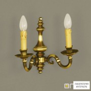 Orion WA 2-531 2 Patina — Настенный накладной светильник Flemish Style wall light with cast parts, 2 lamps, antique Brass finish