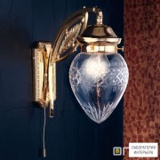 Orion WA 2-689 1 gold 411 klar-Schliff — Настенный накладной светильник Budapest wall light, 1 lamp in 24K gold plated finish with clear cut glasses