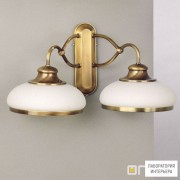 Orion WA 2-835 2 Patina 412 opal Patina — Настенный накладной светильник Landhaus wall light, 2 lamps, Antique Brass finish with white opal glasses
