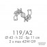 Possoni 119-A2 — Настенный накладной светильник FLOREALE