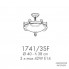 Possoni 1741-3SF — Потолочный накладной светильник NOVECENTO