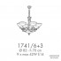 Possoni 1741-6-3 — Потолочный подвесной светильник NOVECENTO