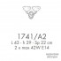 Possoni 1741-A2 — Настенный накладной светильник NOVECENTO