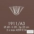 Possoni 1911-A3 — Настенный накладной светильник NOVECENTO