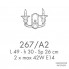 Possoni 267-A2 — Настенный накладной светильник RICORDI DI LUCE