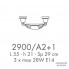 Possoni 2900-A2-1 — Настенный накладной светильник ALABASTRO