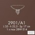 Possoni 2901-A1 — Настенный накладной светильник ALABASTRO