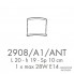 Possoni 2908-A1-ANT — Настенный накладной светильник ALABASTRO