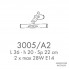 Possoni 3005-A2 — Настенный накладной светильник NOVECENTO