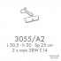 Possoni 3055-A2 — Настенный накладной светильник NOVECENTO