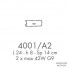 Possoni 4001-A2 — Настенный накладной светильник NOVECENTO