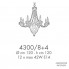 Possoni 4300-8-4 — Потолочный подвесной светильник RICORDI DI LUCE