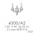 Possoni 4300-A2 — Настенный накладной светильник RICORDI DI LUCE