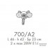 Possoni 700-A2 — Настенный накладной светильник FLOREALE