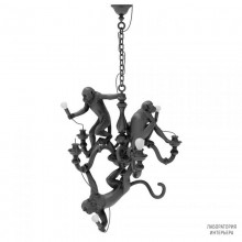 Seletti 14866 — Потолочный подвесной светильник Monkey Chandelier Black
