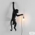 Seletti 14921 — Уличный настенный накладной светильник MONKEY LAMP BLACK