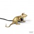 Seletti 15072 GLD — Настольный светильник Mouse Lamp Gold Lop