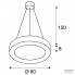 SLV 1002891 — Потолочный подвесной светильник MEDO RING 60
