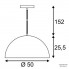 SLV 155921 — Потолочный подвесной светильник FORCHINI M PENDANT LAMP WHITE / SILVER 177,7 CM