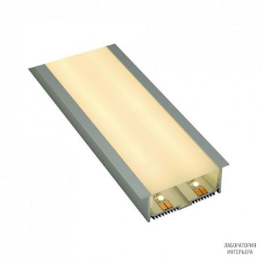 SLV 213514 — Профиль для светодиодных лент встраиваемый GLENOS ALU RECESSED PROFILE WITH COVER SILVER 200 cm