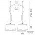 Vistosi CLOTH SP G D2 E27 BC ST CR — Потолочный подвесной светильник CLOTH