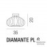 Vistosi DIAMANTE PL G E27 CR NI — Потолочный накладной светильник DIAMANTE