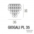 Vistosi GIOGALI PL 35 E14 CR TR CR — Потолочный накладной светильник GIOGALI