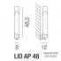 Vistosi LIO AP 48 E27 CR BC NI — Настенный накладной светильник LIO