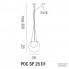 Vistosi POC SP 25 D1 G9 CR BC NI — Потолочный подвесной светильник POC