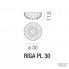 Vistosi RIGA PP 30 E14 CR GA OR — Потолочный накладной светильник RIGA