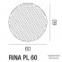 Vistosi RINA PL 60 E27 BC MU BC — Потолочный накладной светильник RINA