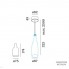 Wever & Ducre 210163W2+90019013 — Потолочный подвесной светильник CORK 1.0 LED 2700K WHITE bottle 1