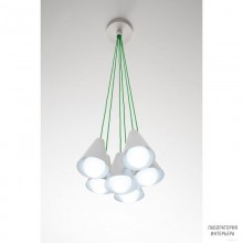 Zava Cono 6 S Pure white Lawn green rayon — Потолочный подвесной светильник