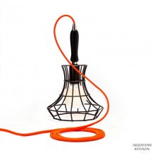 Zava Lady Cage T Wrinkled black Orange rayon — Настольный светильник