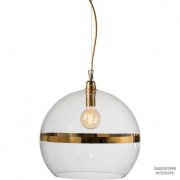 Ebb & Flow LA101342 — Потолочный подвесной светильник Rowan pendant lamp, gold on clear - 39 см