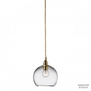 Ebb & Flow LA101540 — Потолочный подвесной светильник Rowan Pendant Lamp - Clear with Brass - 15 см