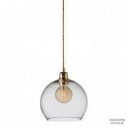 Ebb & Flow LA101611 — Потолочный подвесной светильник Rowan Pendant Lamp - Clear with Brass - 22 см