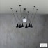 Lampe Gras 327 + 6 х SHA L ROUND Black + GLASS BALL 175 — Потолочный подвесной светильник LES ACROBATES DE GRAS