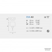 Masiero EVA A3 V60 — Настенный накладной светильник ECLETTICA EVA